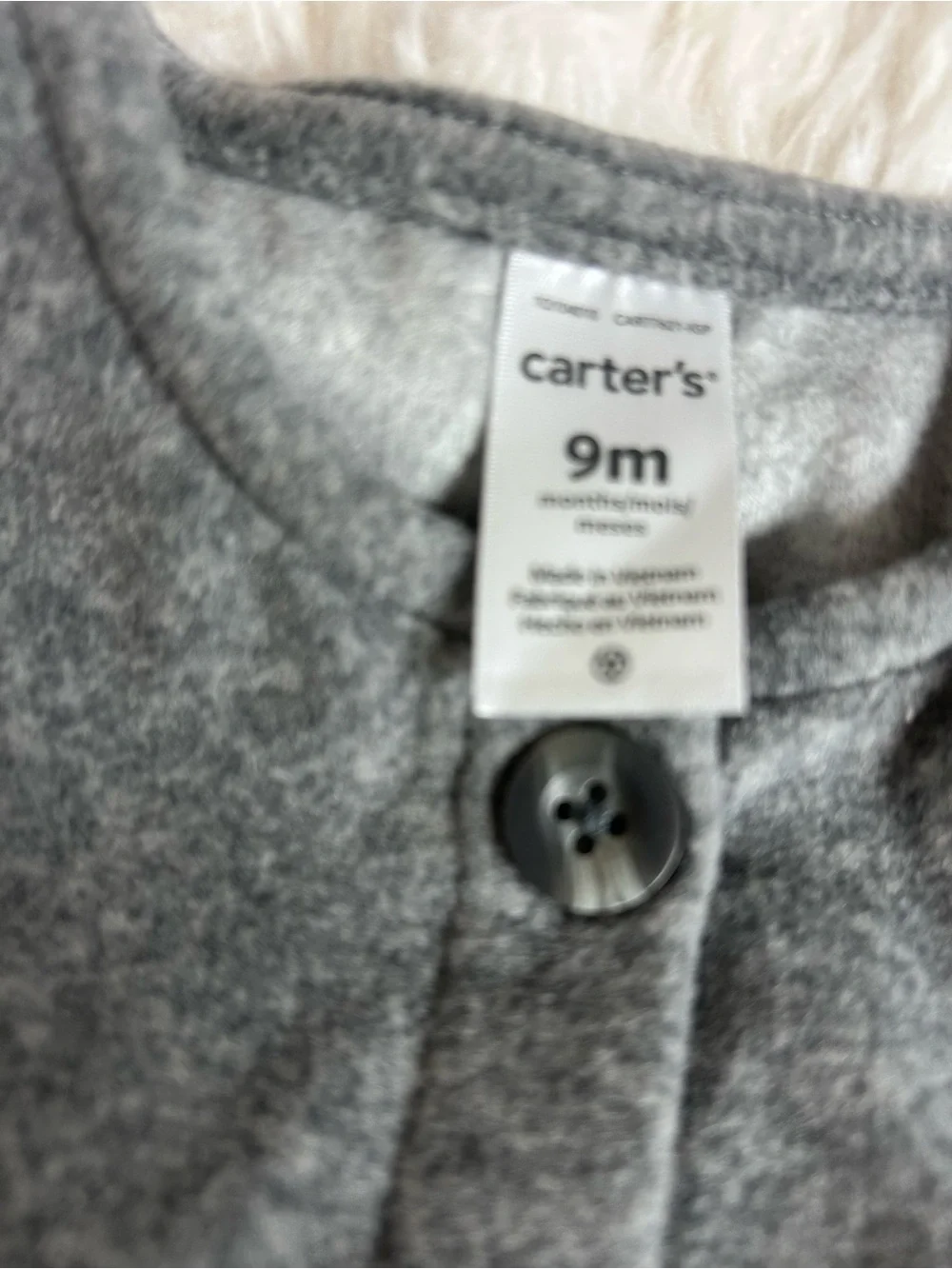 Carter’s baby girl 9m Gray Peplum Coat & Red Houndstooth Leggings Set NWT